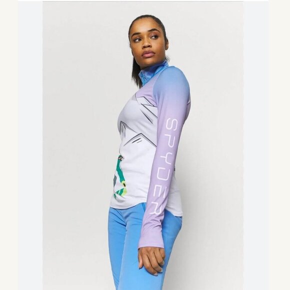 Spyder Shred Zip T-neck Women Mid Layer Medium - Picture 3 of 14